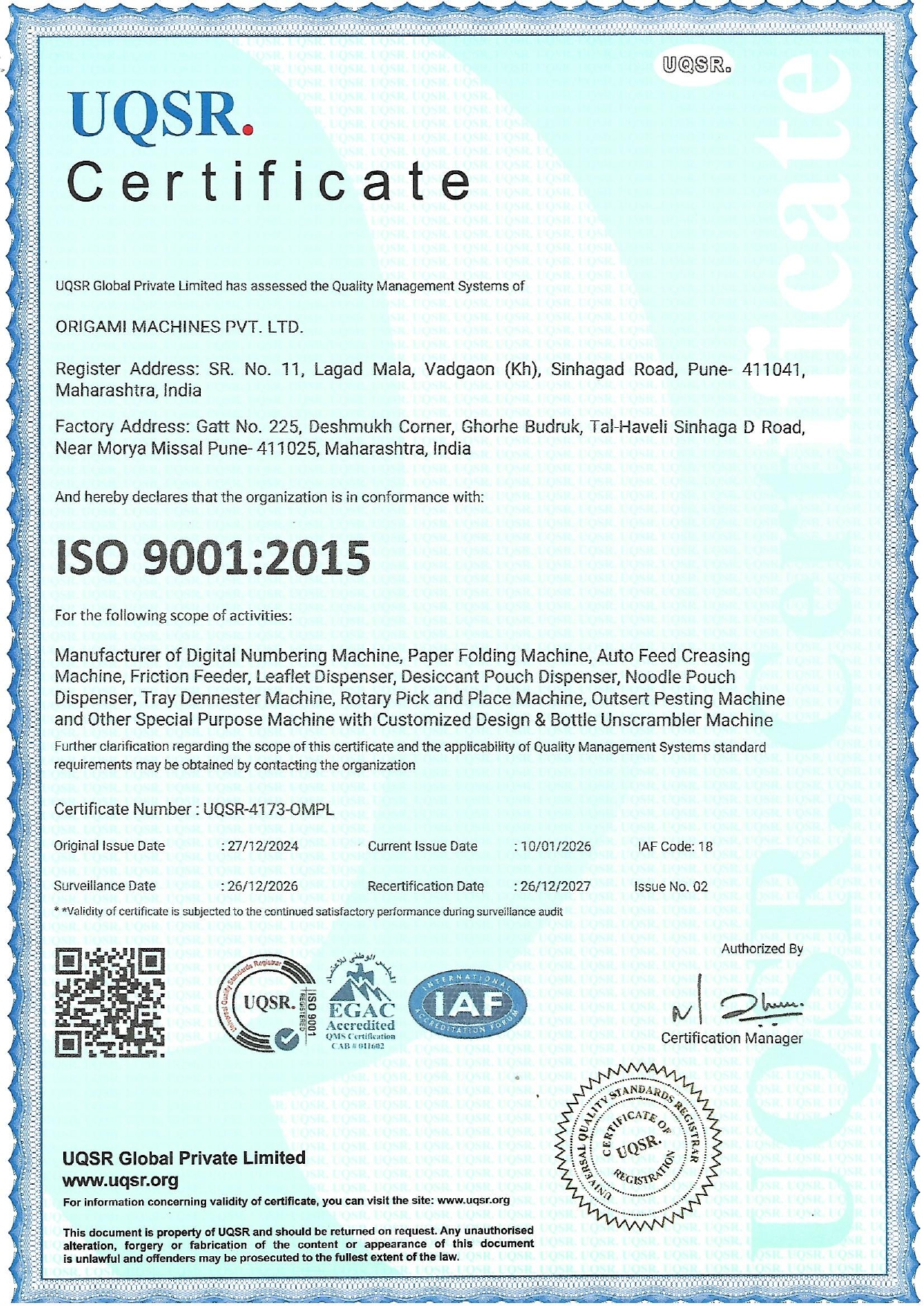 Origami Machines Pvt. Ltd